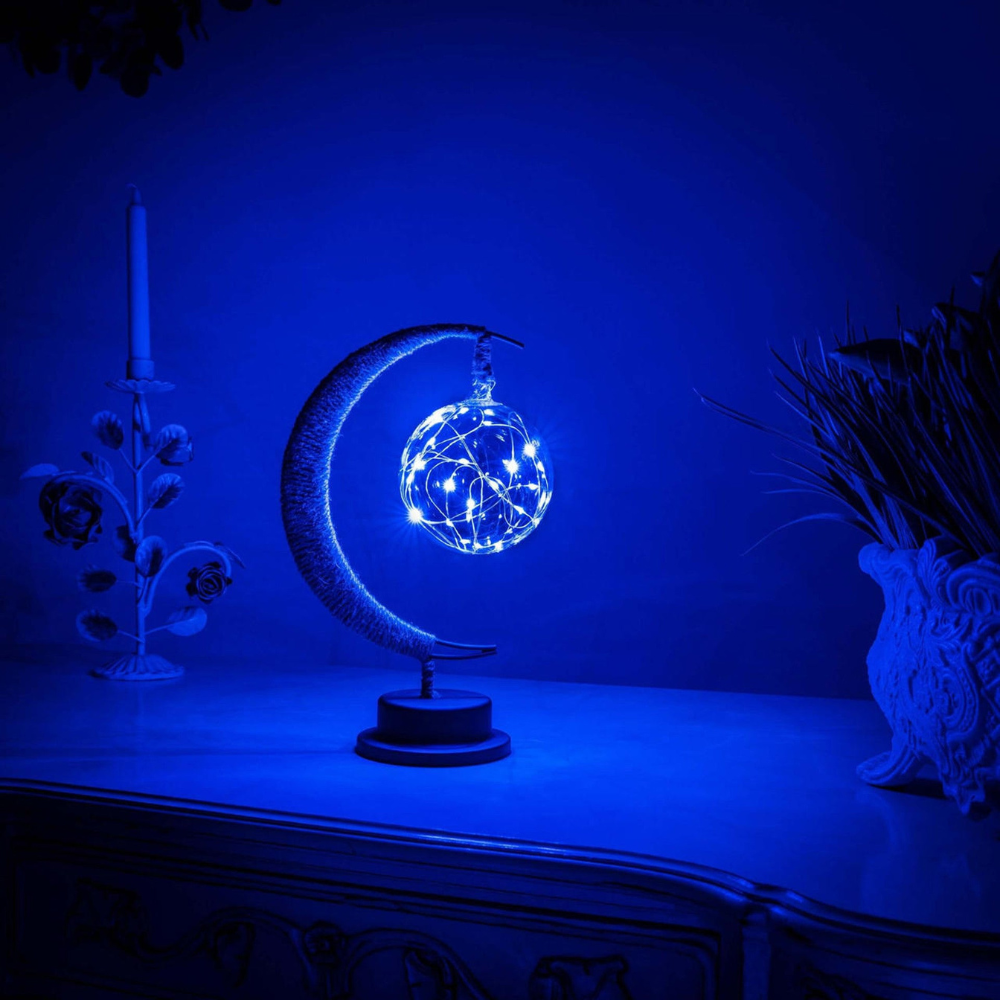 Mond Lampe LED Tischlampe – Warmweißes Dekolicht für Wohnzimmer & Schlafzimmer – Stimmungsvolle Nachtlampe & Geschenkidee