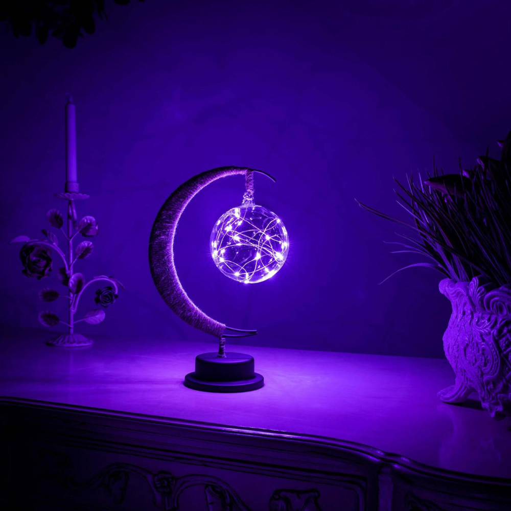 Mond Lampe LED Tischlampe – Warmweißes Dekolicht für Wohnzimmer & Schlafzimmer – Stimmungsvolle Nachtlampe & Geschenkidee