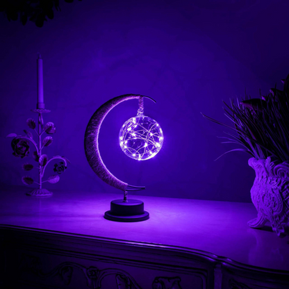 Mond Lampe LED Tischlampe – Warmweißes Dekolicht für Wohnzimmer & Schlafzimmer – Stimmungsvolle Nachtlampe & Geschenkidee