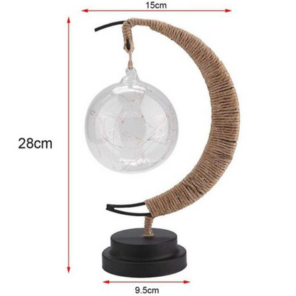 Mond Lampe LED Tischlampe – Warmweißes Dekolicht für Wohnzimmer & Schlafzimmer – Stimmungsvolle Nachtlampe & Geschenkidee