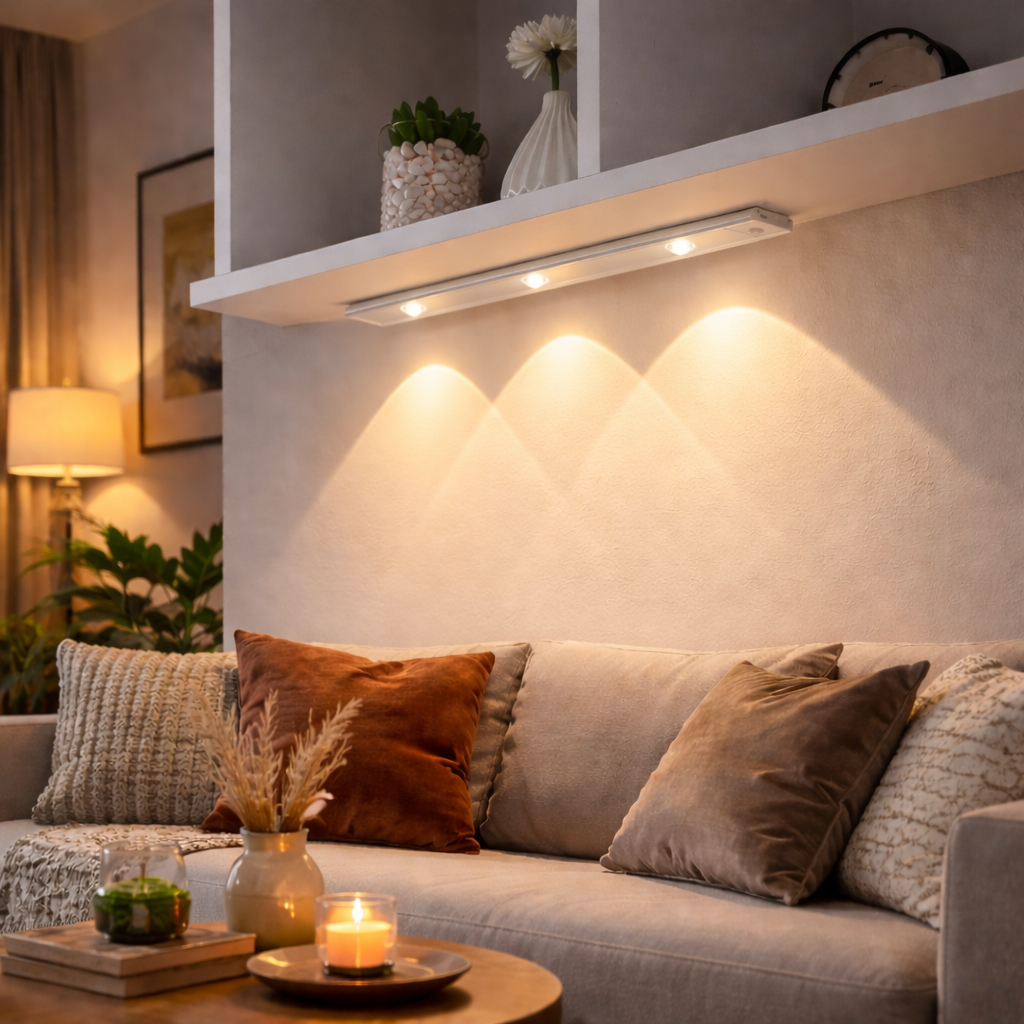 LED Unterbauleuchte mit Bewegungsmelder – Kabellose Schrankbeleuchtung Akku USB-C