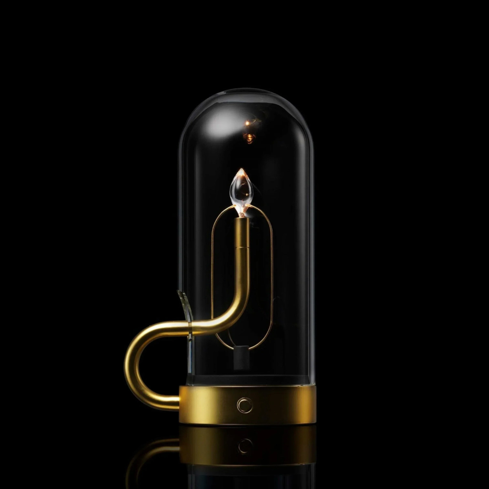 Moderne Glas-Tischlampe mit LED – Designer Dekolampe für Wohnzimmer & Schlafzimmer
