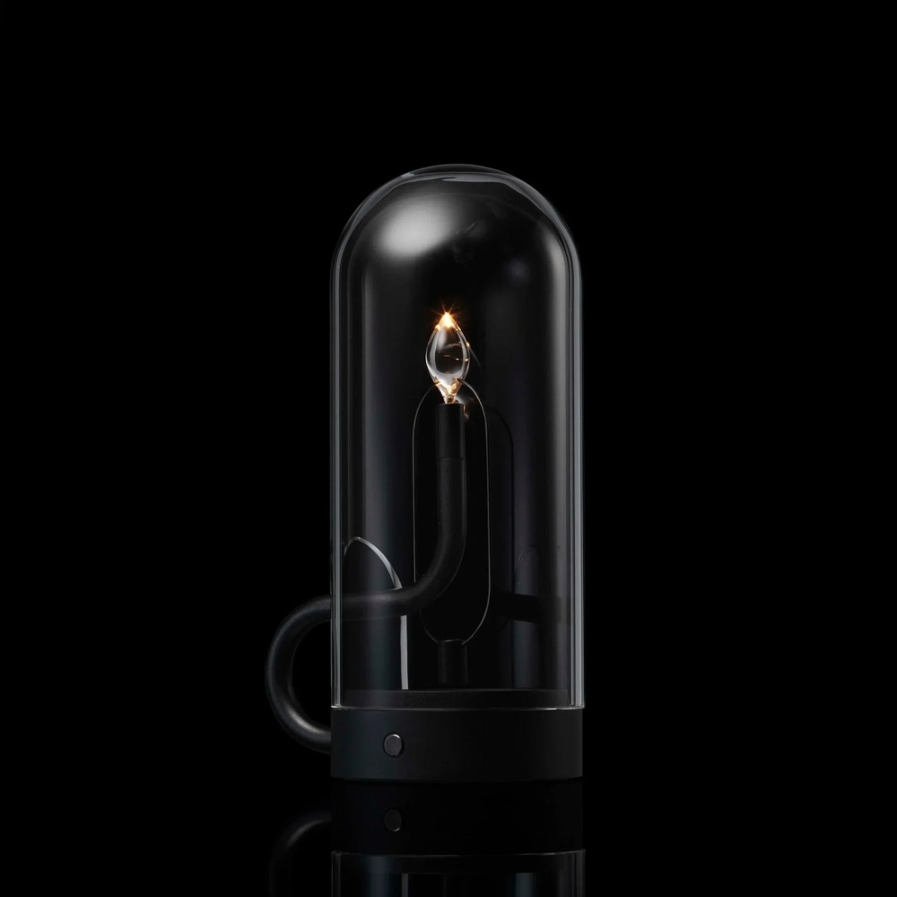 Moderne Glas-Tischlampe mit LED – Designer Dekolampe für Wohnzimmer & Schlafzimmer