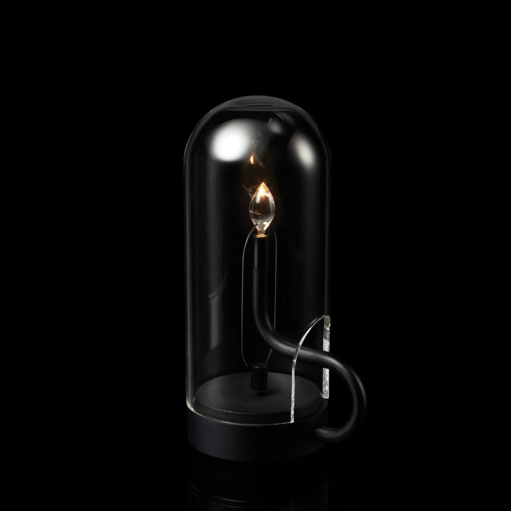 Moderne Glas-Tischlampe mit LED – Designer Dekolampe für Wohnzimmer & Schlafzimmer