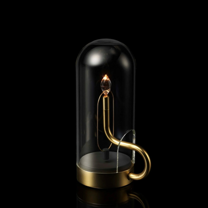 Moderne Glas-Tischlampe mit LED – Designer Dekolampe für Wohnzimmer & Schlafzimmer