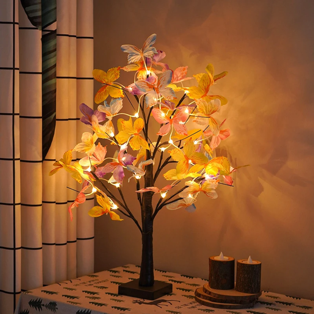 LED Deko-Blumenbaum 53cm – Leuchtbaum für Wohnzimmer, Tischdeko & Frühlingsdekoration