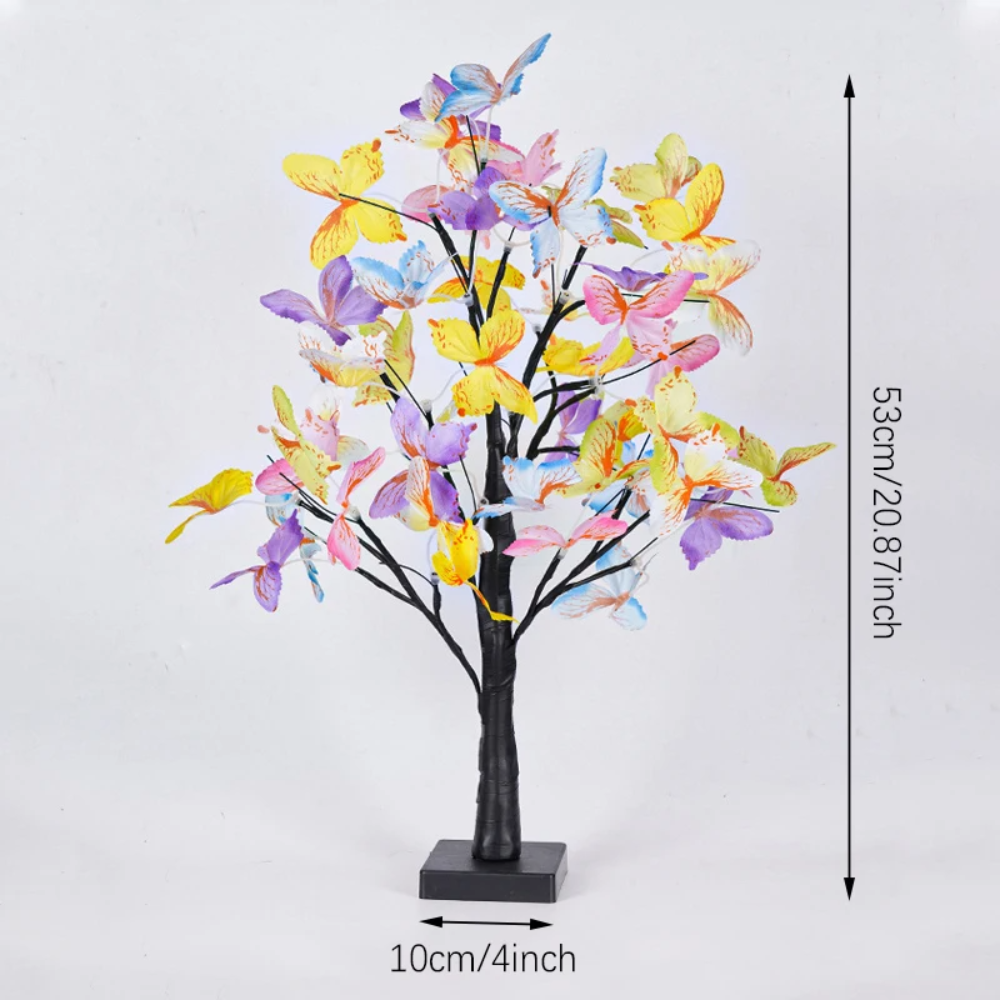 LED Deko-Blumenbaum 53cm – Leuchtbaum für Wohnzimmer, Tischdeko & Frühlingsdekoration