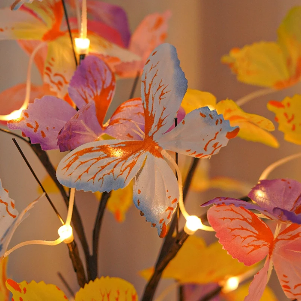 LED Deko-Blumenbaum 53cm – Leuchtbaum für Wohnzimmer, Tischdeko & Frühlingsdekoration