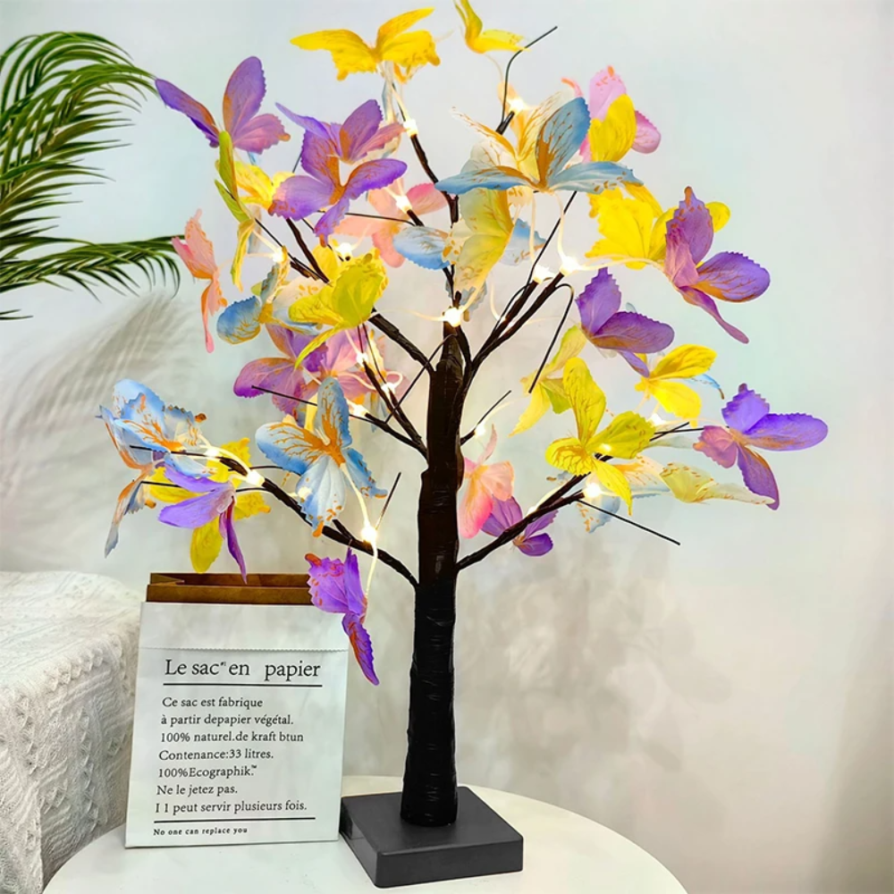 LED Deko-Blumenbaum 53cm – Leuchtbaum für Wohnzimmer, Tischdeko & Frühlingsdekoration