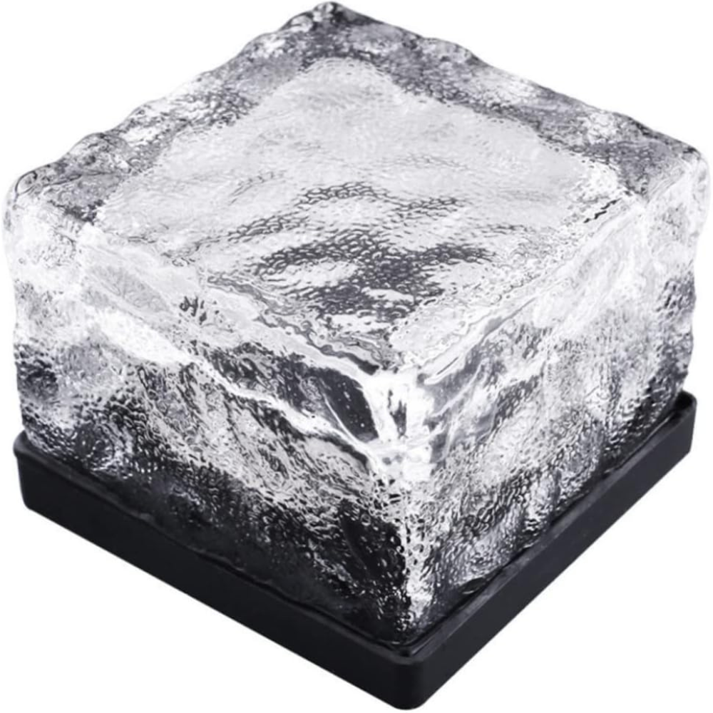 LED Glasbaustein Bodenleuchte | Batteriebetrieben | Außen Gartenbeleuchtung | Wasserdicht IP65
