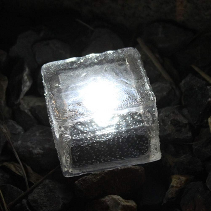 LED Glasbaustein Bodenleuchte | Batteriebetrieben | Außen Gartenbeleuchtung | Wasserdicht IP65