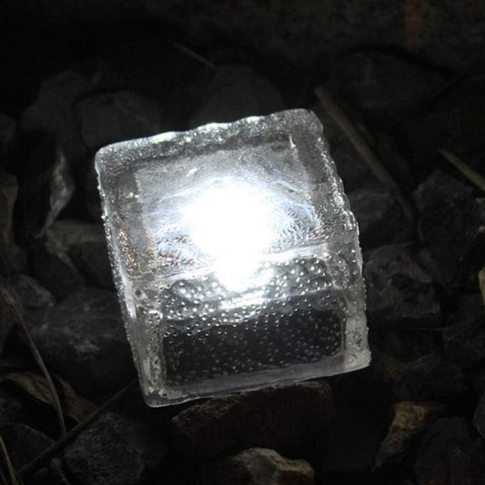 LED Glasbaustein Bodenleuchte | Batteriebetrieben | Außen Gartenbeleuchtung | Wasserdicht IP65