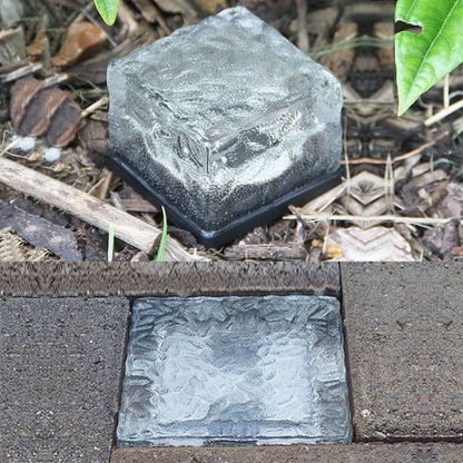 LED Glasbaustein Bodenleuchte | Batteriebetrieben | Außen Gartenbeleuchtung | Wasserdicht IP65