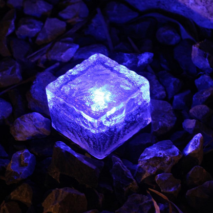 LED Glasbaustein Bodenleuchte | Batteriebetrieben | Außen Gartenbeleuchtung | Wasserdicht IP65