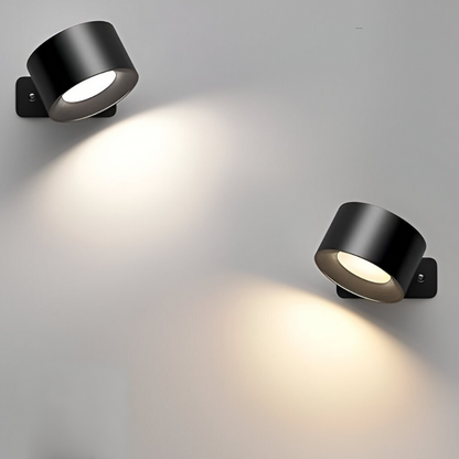 Kabellose LED Wandleuchte – Wiederaufladbar, Dimmbar, 360° Drehbar, Magnetische Wandlampe für Innenräume