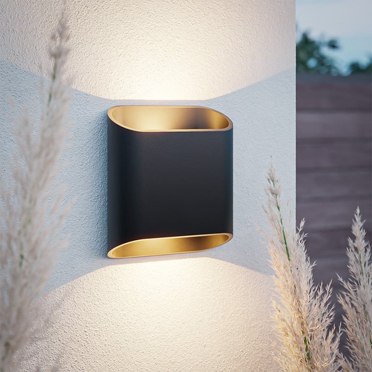 LED Up & Down Wandleuchte Schwarz – Moderne Innenbeleuchtung für Wohnzimmer, Flur & Schlafzimmer