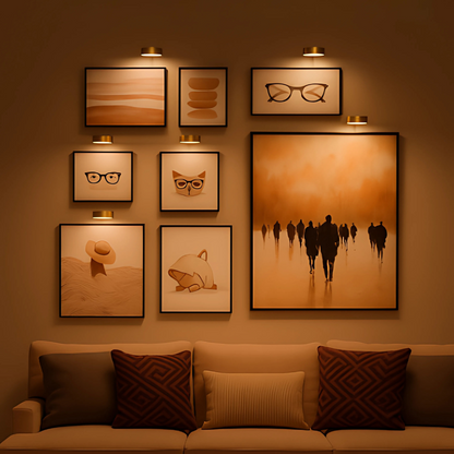 LED Wandleuchte RGB mit Fernbedienung – Moderne Wandlampe Innenbeleuchtung, Dimmbar & Farbwechsel (Schwarz/Gold)
