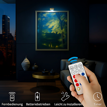 LED Wandleuchte RGB mit Fernbedienung – Moderne Wandlampe Innenbeleuchtung, Dimmbar & Farbwechsel (Schwarz/Gold)