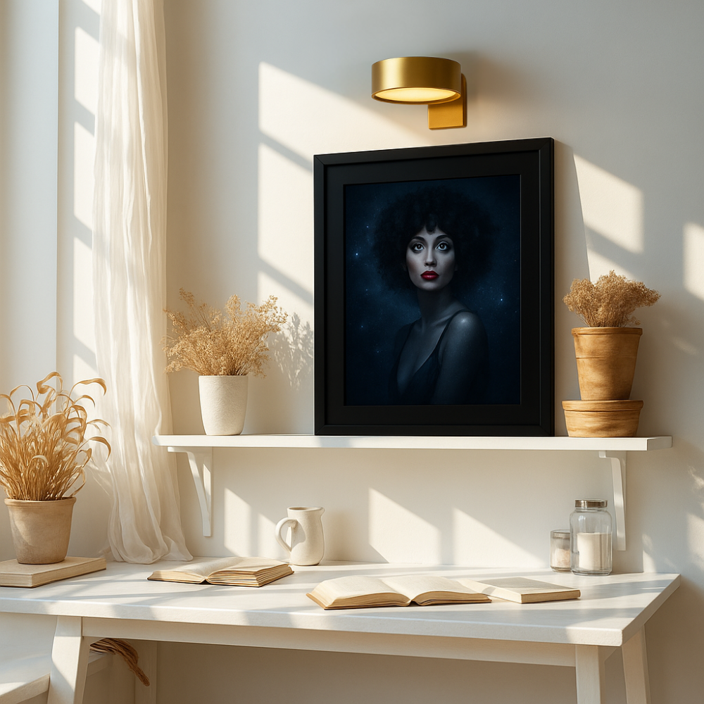 LED Wandleuchte RGB mit Fernbedienung – Moderne Wandlampe Innenbeleuchtung, Dimmbar & Farbwechsel (Schwarz/Gold)