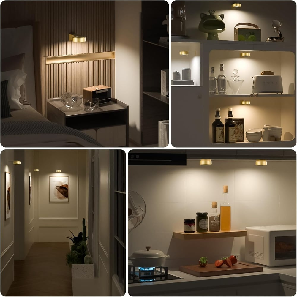 LED Wandleuchte RGB mit Fernbedienung – Moderne Wandlampe Innenbeleuchtung, Dimmbar & Farbwechsel (Schwarz/Gold)