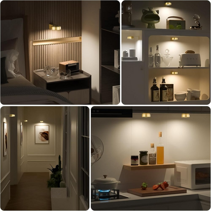 LED Wandleuchte RGB mit Fernbedienung – Moderne Wandlampe Innenbeleuchtung, Dimmbar & Farbwechsel (Schwarz/Gold)