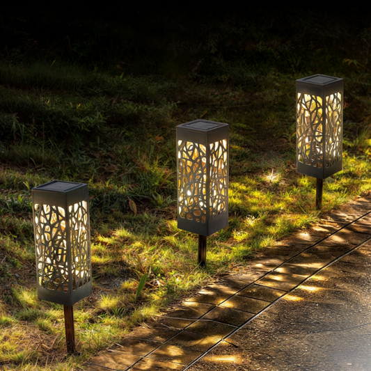 Solar Gartenleuchte LED – Outdoor Wegbeleuchtung wasserdicht – Solar Außenleuchte für Garten, Terrasse & Wege