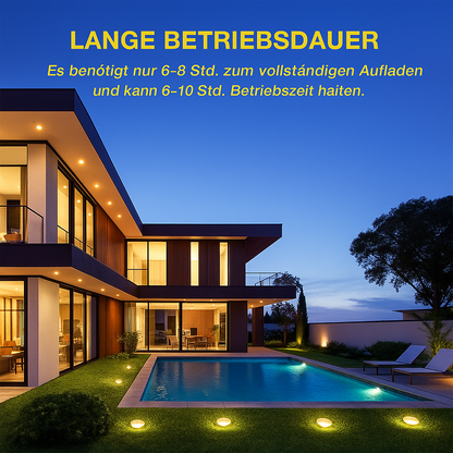 Solar Bodenleuchte LED – Outdoor Gartenbeleuchtung – Wasserdicht Bodenspot – Solar Wegeleuchte für Terrasse/Beet/Weg – Warmweiß & Kaltweiß