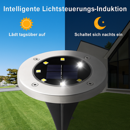 Solar Bodenleuchte LED – Outdoor Gartenbeleuchtung – Wasserdicht Bodenspot – Solar Wegeleuchte für Terrasse/Beet/Weg – Warmweiß & Kaltweiß