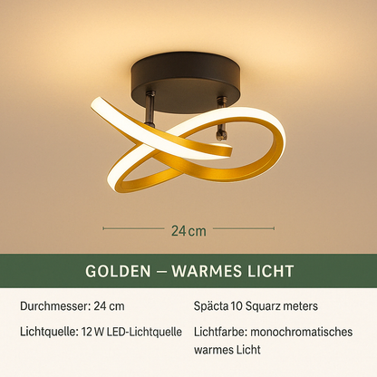 LED Deckenleuchte modern – Designer Deckenlampe für Wohnzimmer/Schlafzimmer, energiesparende Innenbeleuchtung, 3 Farben verfügbar