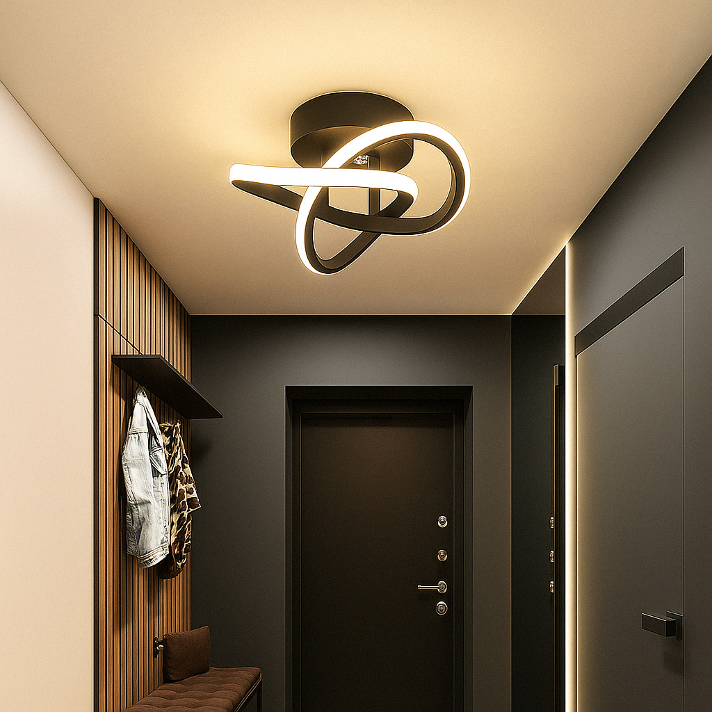 LED Deckenleuchte modern – Designer Deckenlampe für Wohnzimmer/Schlafzimmer, energiesparende Innenbeleuchtung, 3 Farben verfügbar