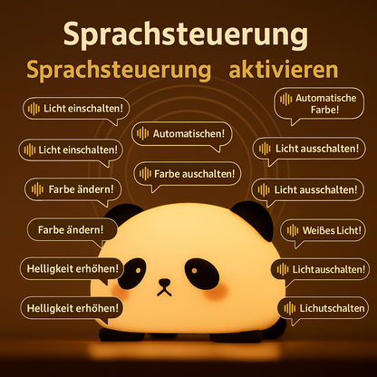 Panda Nachtlicht LED – Silikon Kinder Nachtlampe, Baby Schlaflicht, USB Wiederaufladbar & Touch-Steuerung
