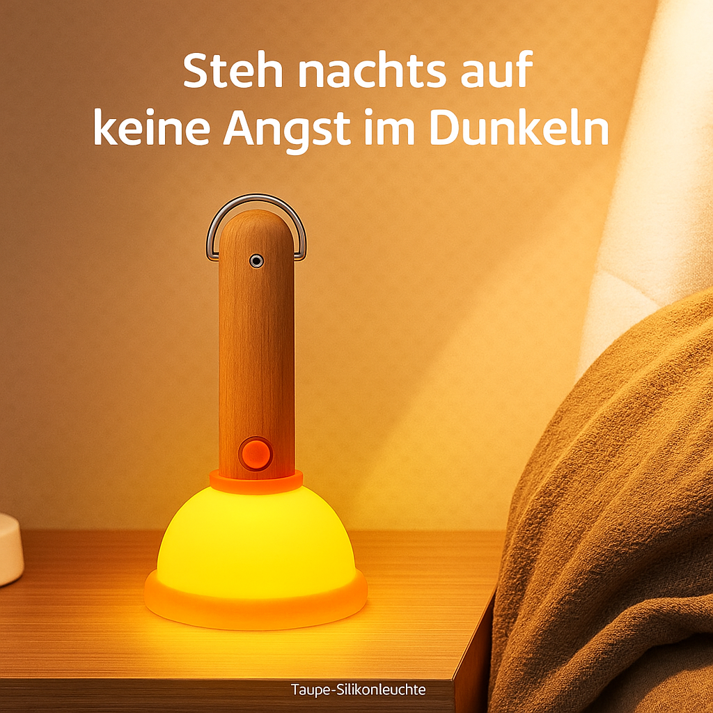 LED Nachtlicht aus lebensmittelechtem Silikon – Warmes Stimmungslicht & wiederaufladbare Tischlampe