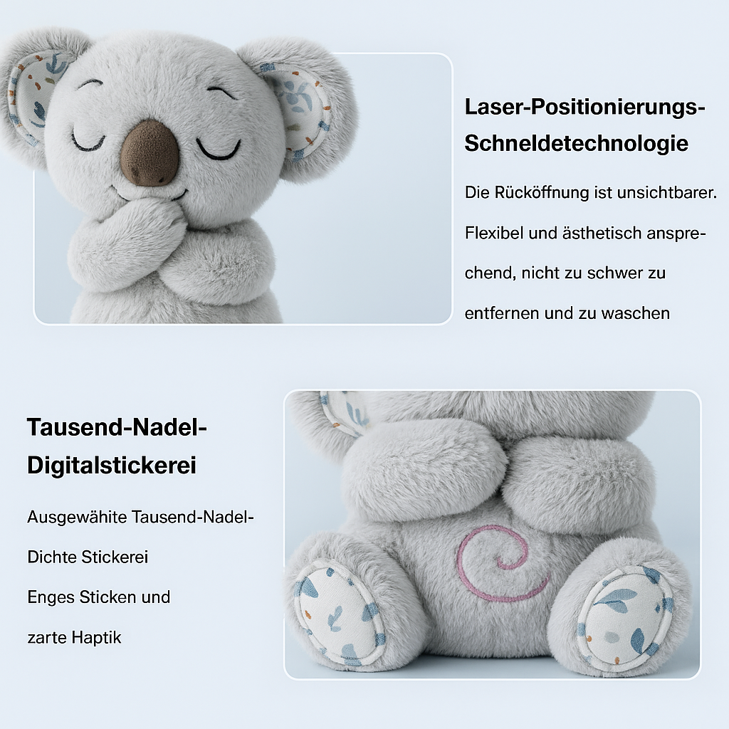 Koala Einschlafhilfe für Babys – Kuscheltier mit Licht & Weißem Rauschen | Beruhigende Spieluhr & Schlaftrainer