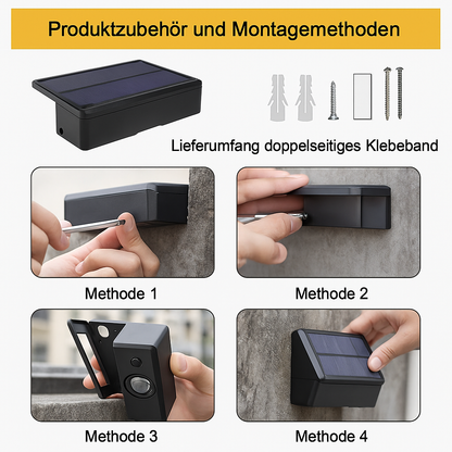 Solar LED Außenwandleuchte IP65 – Modernes Licht für Garten, Terrasse & Hauswand – Warmweiß/Kaltweiß – Solar betrieben