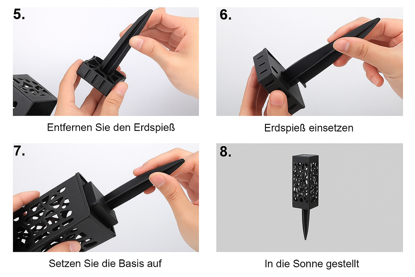 Solar Gartenleuchte LED – Outdoor Wegbeleuchtung wasserdicht – Solar Außenleuchte für Garten, Terrasse & Wege