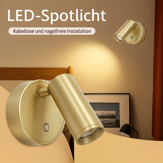 LED Wandleuchte mit Spotlicht – Moderne Wandlampe für Wohnzimmer, Schlafzimmer & Flur