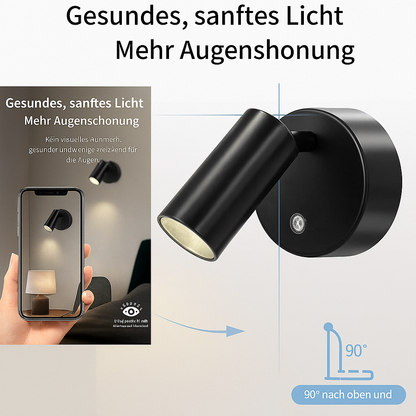 LED Wandleuchte mit Spotlicht – Moderne Wandlampe für Wohnzimmer, Schlafzimmer & Flur