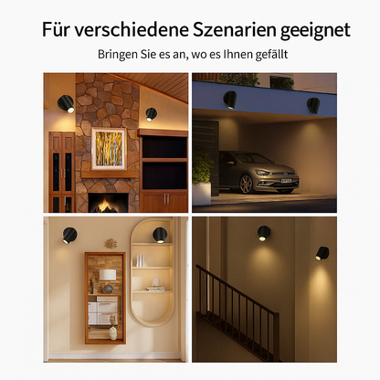 LED Wandleuchte mit Spotlicht – Moderne Wandlampe für Wohnzimmer, Schlafzimmer & Flur