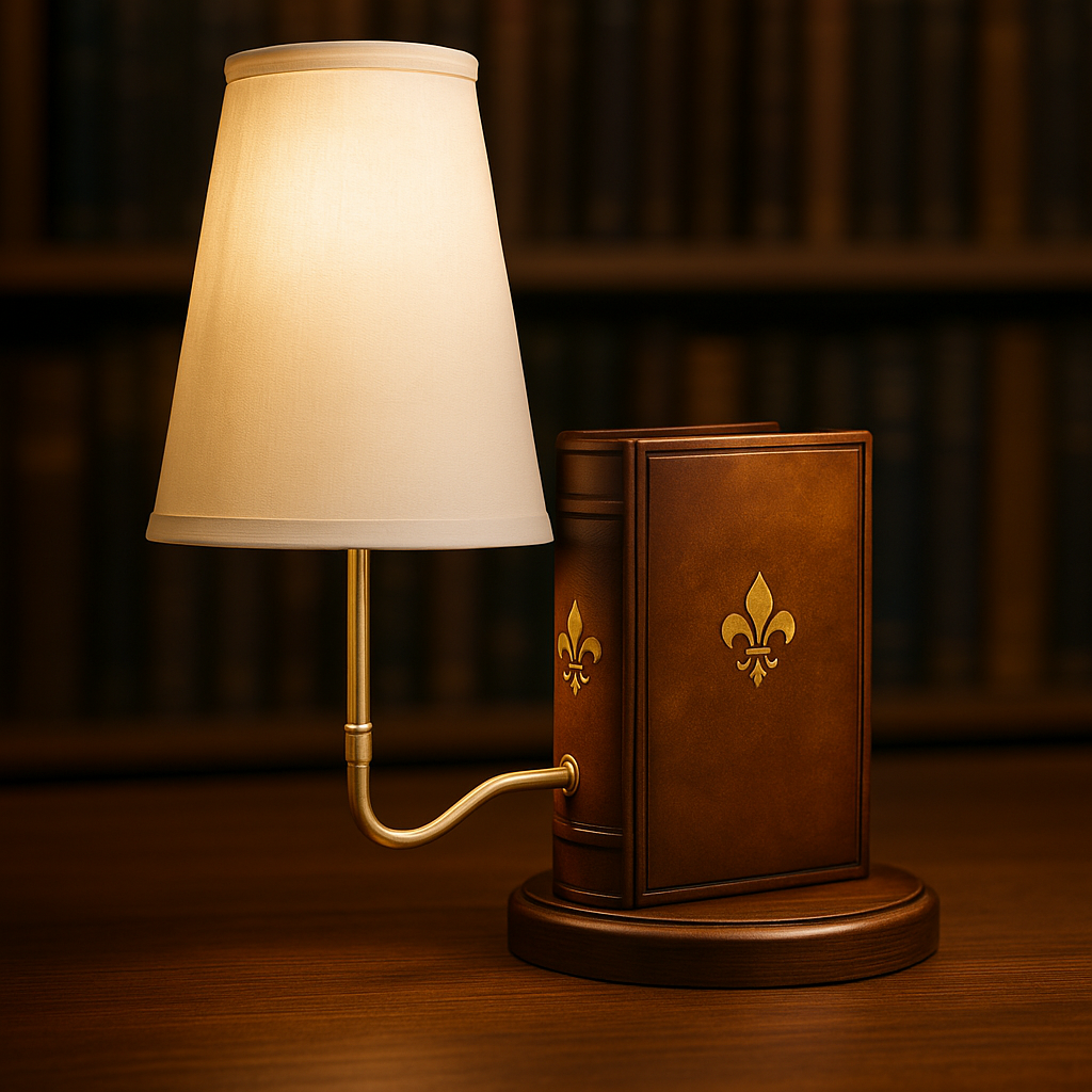 Vintage Buch-Tischlampe mit warmweißem Licht – Retro Designlampe für Wohnzimmer, Büro & Bibliothek