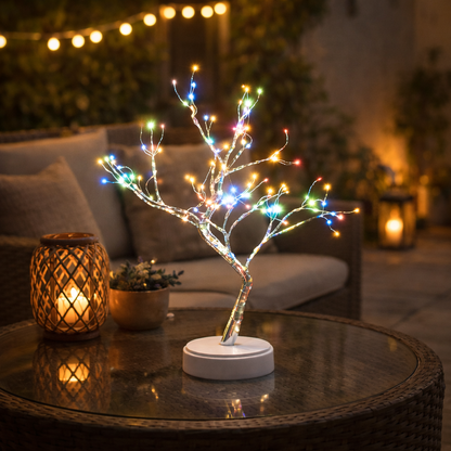 LumaTree Mehrfarbig  | LED Deko Baum mit Lichtern – Stimmungsvolle Tischlampe für Wohnzimmer & Schlafzimmer