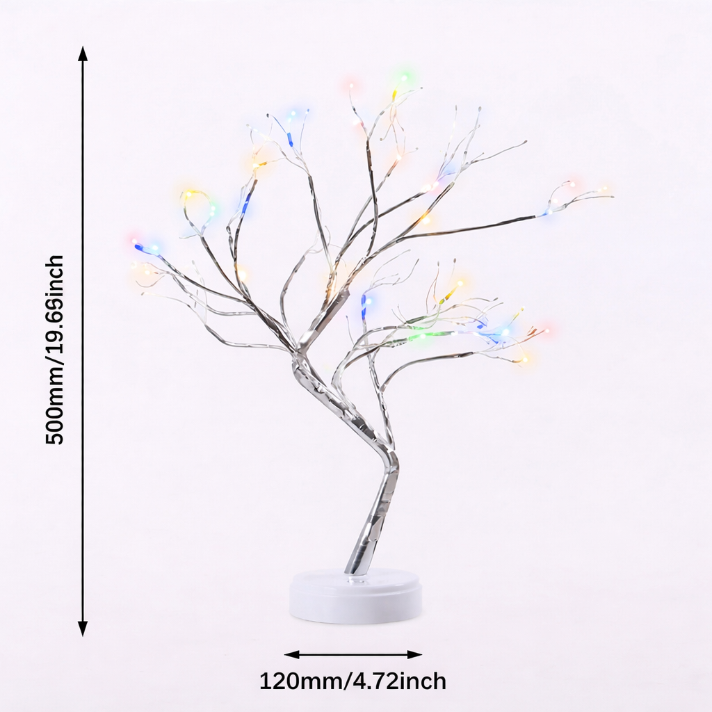 LumaTree Mehrfarbig  | LED Deko Baum mit Lichtern – Stimmungsvolle Tischlampe für Wohnzimmer & Schlafzimmer