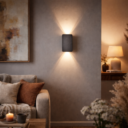 LED Wandleuchte Up Down – Moderne Aluminium Wandlampe IP65 – 6W Warmweiß für Innen & Außen