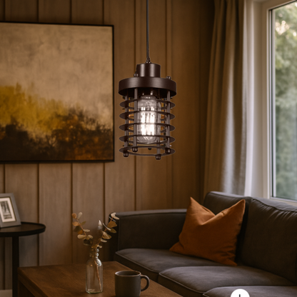 Industrie Pendelleuchte Vintage Schwarz – Retro Metall Hängelampe E27 für Küche, Wohnzimmer & Esszimmer