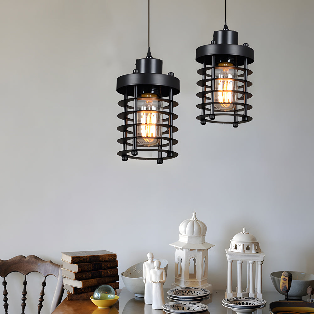 Industrie Pendelleuchte Vintage Schwarz – Retro Metall Hängelampe E27 für Küche, Wohnzimmer & Esszimmer