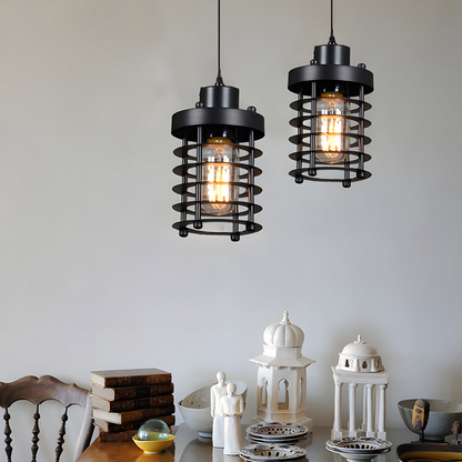 Industrie Pendelleuchte Vintage Schwarz – Retro Metall Hängelampe E27 für Küche, Wohnzimmer & Esszimmer