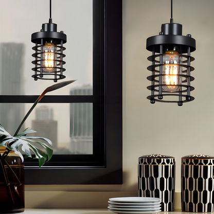 Industrie Pendelleuchte Vintage Schwarz – Retro Metall Hängelampe E27 für Küche, Wohnzimmer & Esszimmer