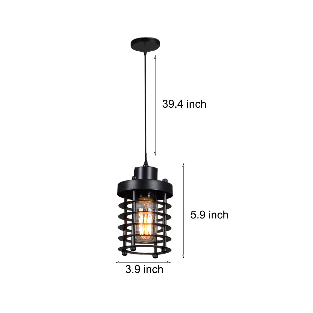 Industrie Pendelleuchte Vintage Schwarz – Retro Metall Hängelampe E27 für Küche, Wohnzimmer & Esszimmer