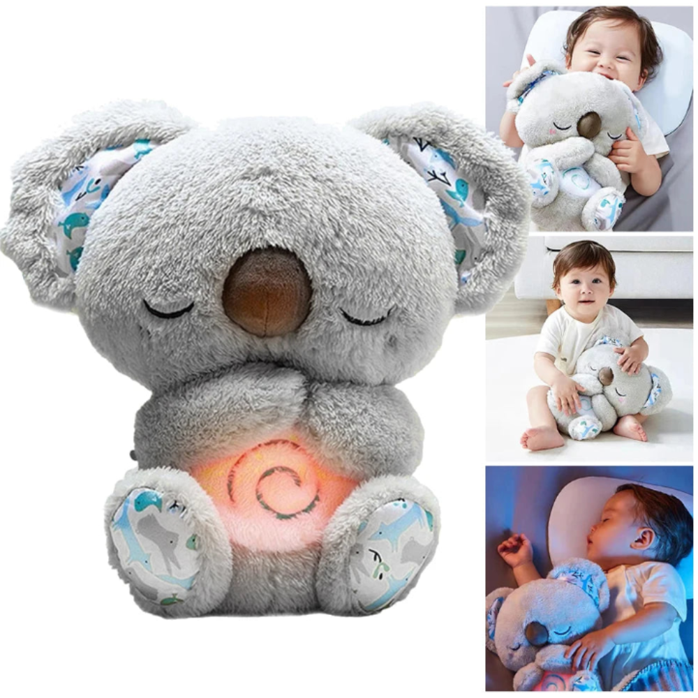 Koala Einschlafhilfe für Babys – Kuscheltier mit Licht & Weißem Rauschen | Beruhigende Spieluhr & Schlaftrainer