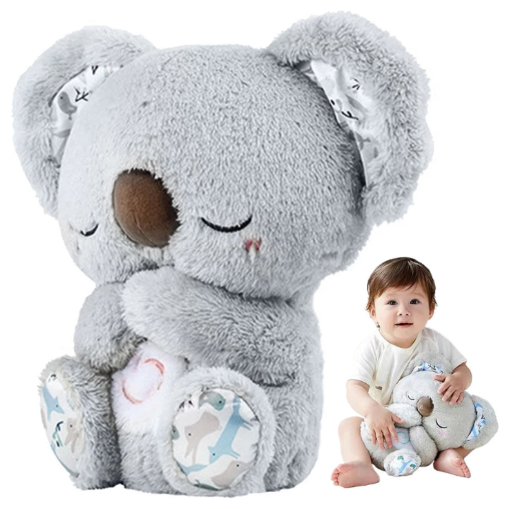 Koala Einschlafhilfe für Babys – Kuscheltier mit Licht & Weißem Rauschen | Beruhigende Spieluhr & Schlaftrainer