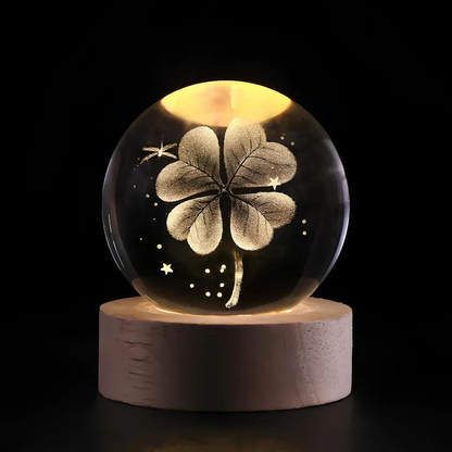 3D Kristall Kugel LED Nachtlicht – Planet Lampe mit USB, Warmweiß, Geschenk & Deko Licht